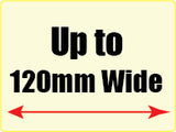 Label 80mm (H) x 120mm (W)