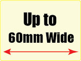 Label 80mm (H) x 60mm (W)