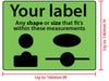 Label 140mm (H) x 160mm (W) - Short Run Labels - print from just 100 labels - Lowest prices