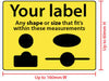 Label 60mm (H) x 160mm (W) - Short Run Labels - print from just 100 labels - Lowest prices