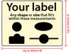 Label 60mm (H) x 40mm (W) - Short Run Labels - print from just 100 labels - Lowest prices