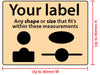 Label 80mm (H) x 80mm (W) - Short Run Labels - print from just 100 labels - Lowest prices