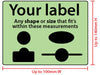 label 140mm (H) x 100mm (W) - Short Run Labels - print from just 100 labels - Lowest prices