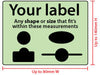 label 140mm (H) x 80mm (W) - Short Run Labels - print from just 100 labels - Lowest prices