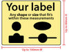Label 60mm (H) x 100mm (W) - Short Run Labels - print from just 100 labels - Lowest prices