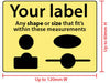 Copy of Label 60mm (H) x 120mm (W) - Short Run Labels - print from just 100 labels - Lowest prices
