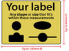 Label 60mm (H) x 180mm (W) - Short Run Labels - print from just 100 labels - Lowest prices
