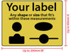 Label 60mm (H) x 200mm (W) - Short Run Labels - print from just 100 labels - Lowest prices
