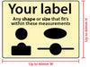 Label 60mm (H) x 60mm (W) - Short Run Labels - print from just 100 labels - Lowest prices