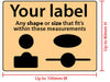 Label 80mm (H) x 100mm (W) - Short Run Labels - print from just 100 labels - Lowest prices