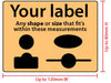 Label 80mm (H) x 120mm (W) - Short Run Labels - print from just 100 labels - Lowest prices
