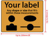 Label 80mm (H) x 200mm (W) - Short Run Labels - print from just 100 labels - Lowest prices