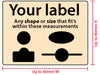Label 80mm (H) x 60mm (W) - Short Run Labels - print from just 100 labels - Lowest prices